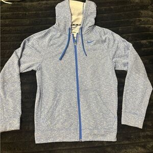 Nike Heathered Blue Full-Zip Hoodie